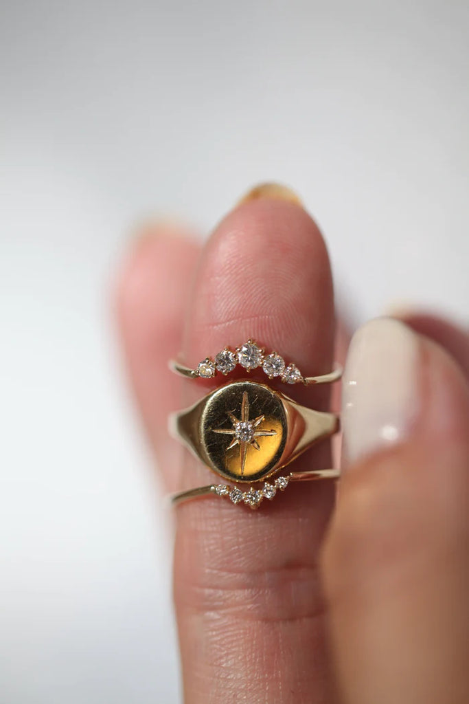 Luna Signet Ring | 14K Pinky Rings Gjenmi Jewelry   