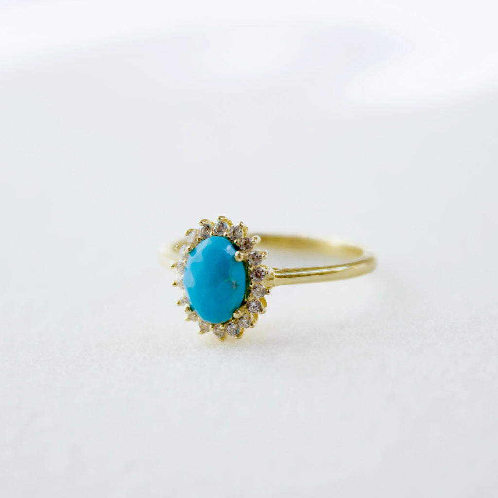 Mini Antiquity Ring | Turquoise Rings Leah Alexandra   