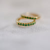 Emerald Huggie Earrings | 14K Earrings ByZade   