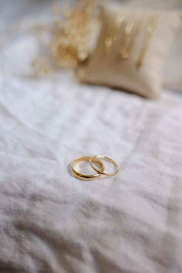Classic Dome Ring | 14K | 3mm Rings ByZade   