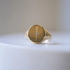 Luna Signet Ring | 14K Pinky Rings Gjenmi Jewelry 3.5 Yellow Gold 