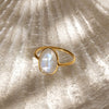 Selena Slice Ring | Moonstone 10K Rings Leah Alexandra   