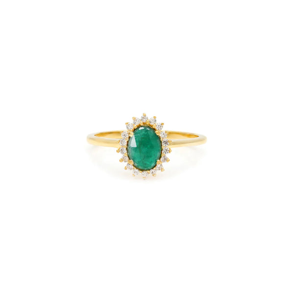 Mini Antiquity Ring | 14K Gold & Emerald Rings Leah Alexandra 5  