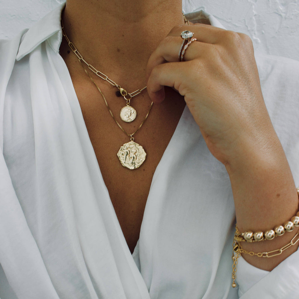 Lora Vintage Coin Necklace Necklaces Katie Waltman Jewelry   