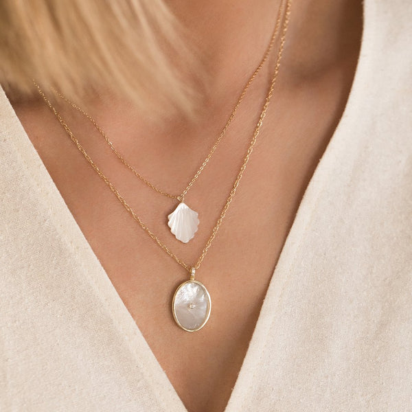 Coquille Necklace | Pearl Necklaces Leah Alexandra   