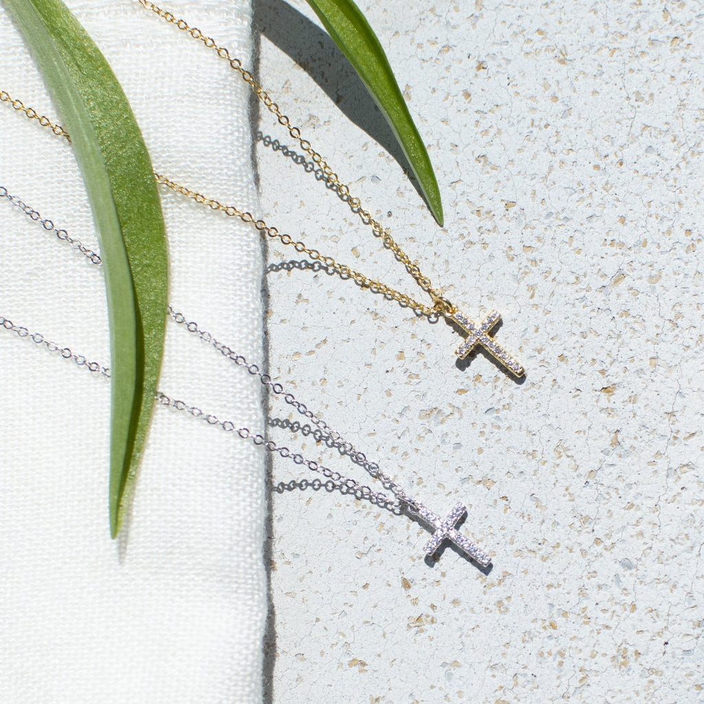 Small Classic Cross Necklace Necklaces P&K   