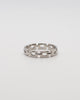 Silver Square Link Ring Rings P&K 6  