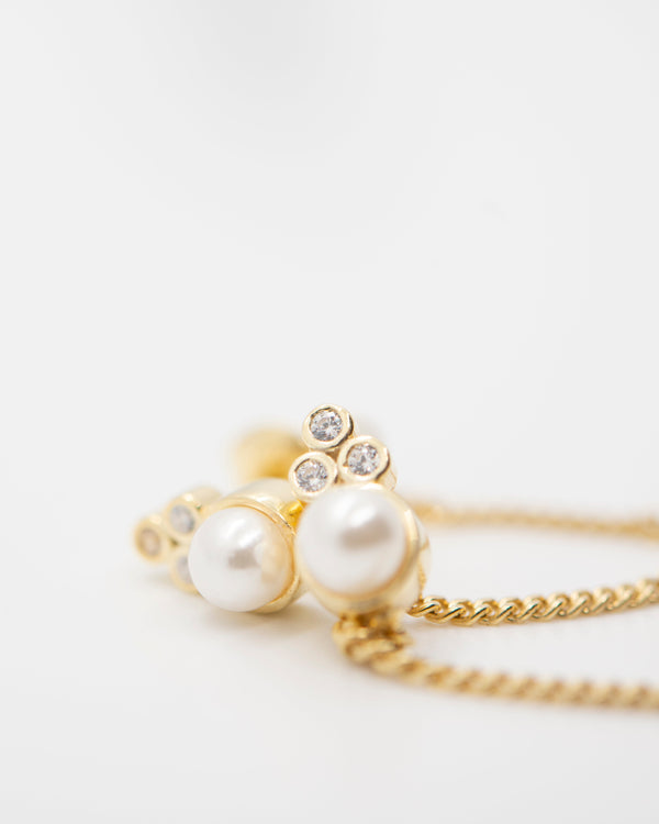 Elmina Chain Wrap Earrings | Pearl Earrings Jewelry Design Group Default Title  