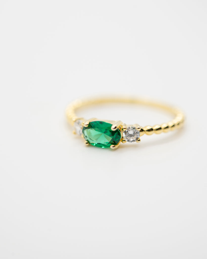 Evie Ring Rings Jewelry Design Group 6 Emerald CZ 