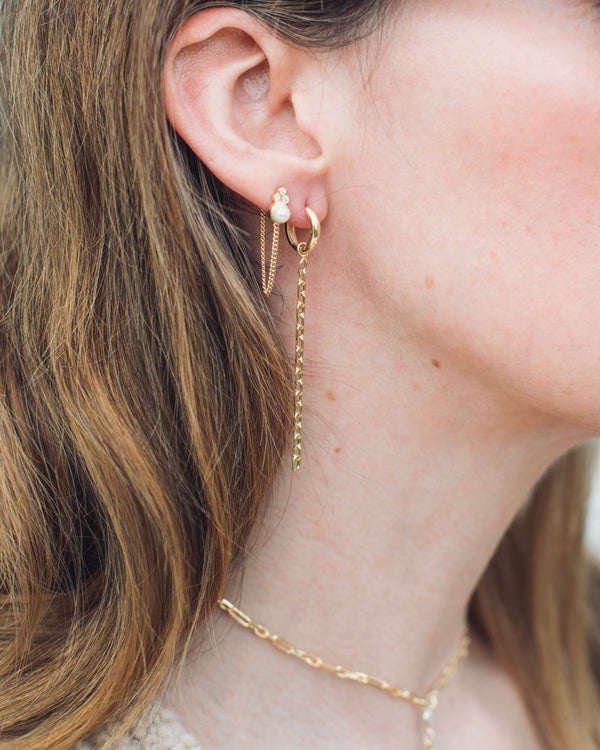 Elmina Chain Wrap Earrings | Pearl Earrings Jewelry Design Group   