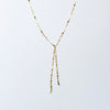 Double Strand Shimmer Coin Lariat Necklaces P&K Yellow gold  