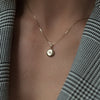 Petite Round Spark Locket | 14K Necklaces Leah Alexandra   