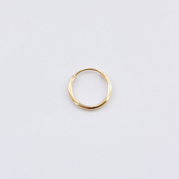 Tiny Gold Hoop Earring | 14K | Single Earrings P&K   