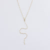 Ellie Lariat Necklace | Enamel Necklaces P&K Gold/White  