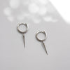 Spike Huggie Earrings | CZ Earrings P&K Silver  