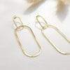 Large Double Link Oval Hoops Earrings She's Unique    