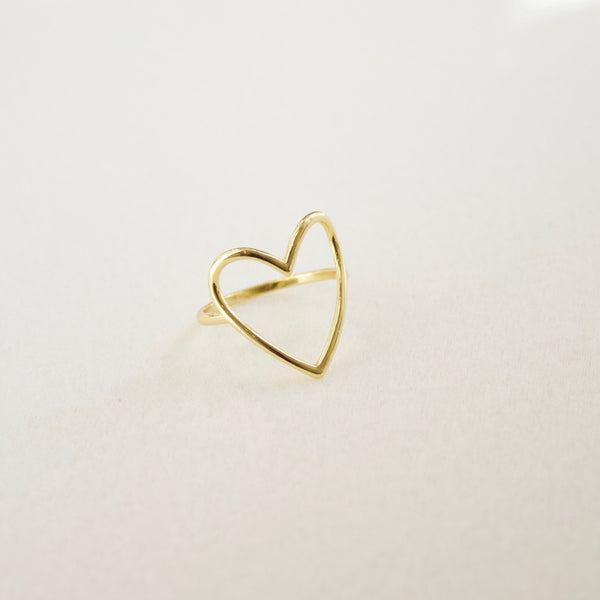 Open Heart Ring | Large Rings P&K Yellow gold 6 
