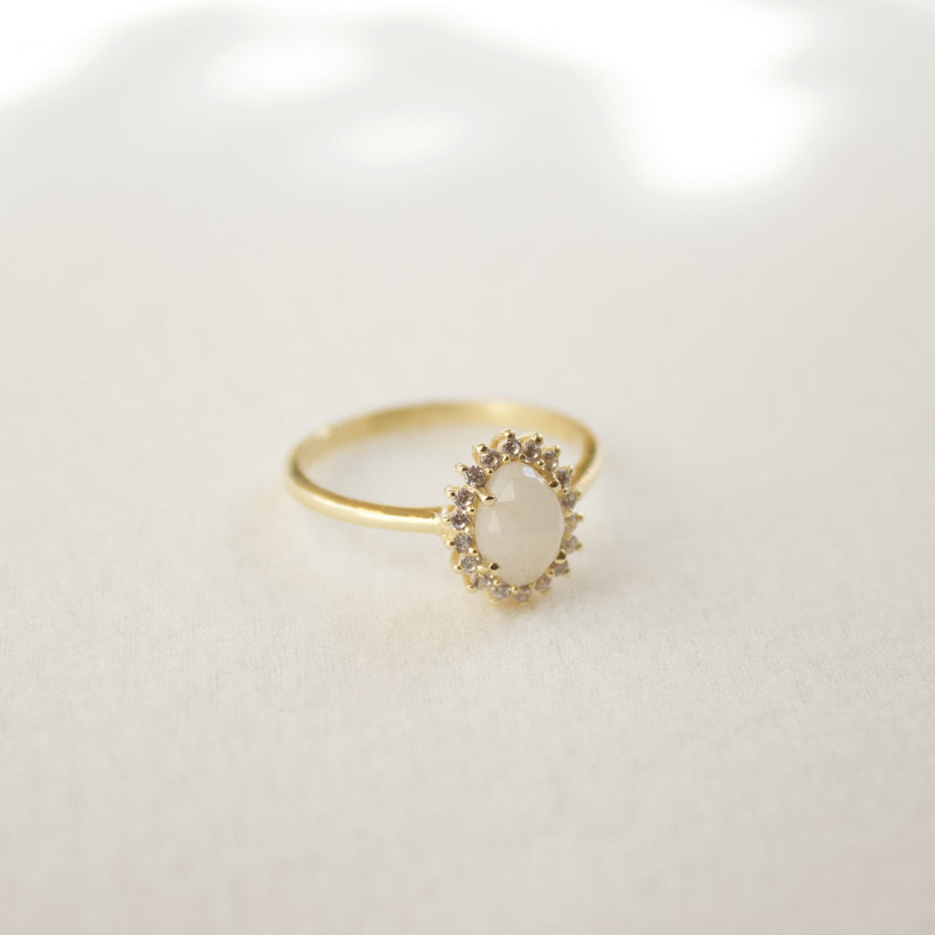 Mini Antiquity Ring | Moonstone Rings Leah Alexandra   