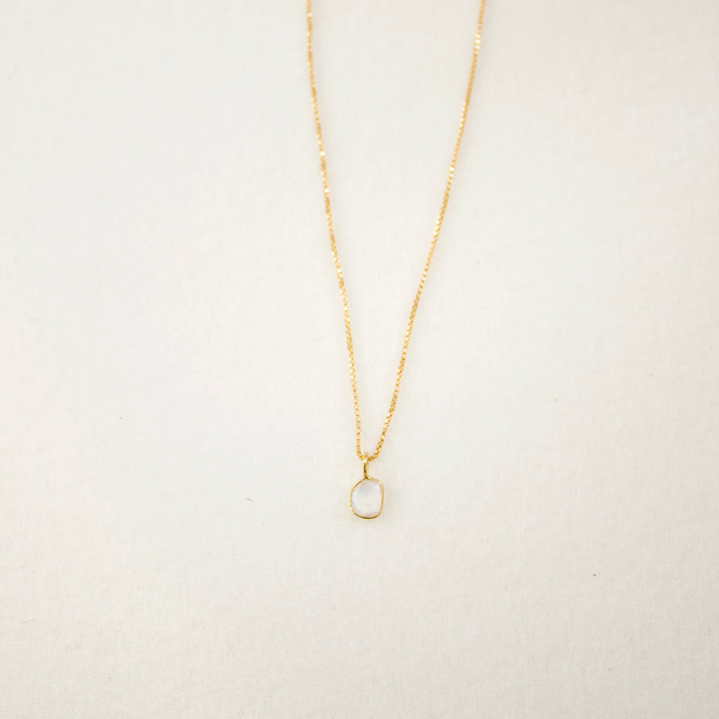 Sofia Slice Necklace | Moonstone Necklaces Leah Alexandra   