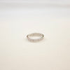 Square Stacking Band |White CZ Rings P&K Silver 5 