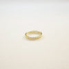 Square Stacking Band |White CZ Rings P&K Yellow gold 5 