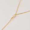 Dainty Pearl Partitioned Lariat Necklaces P&K   