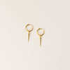 Thin Spike Huggie Earrings Earrings Jewelry Design Group Yellow Gold  
