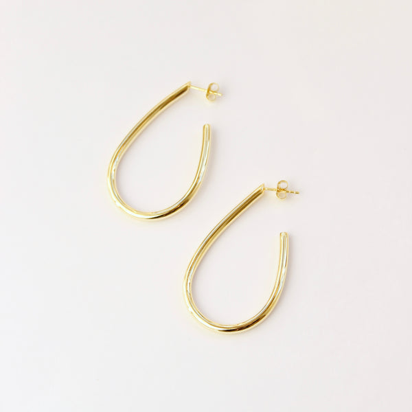 Open Teardrop Hoop Earrings | Large Earrings P&K   