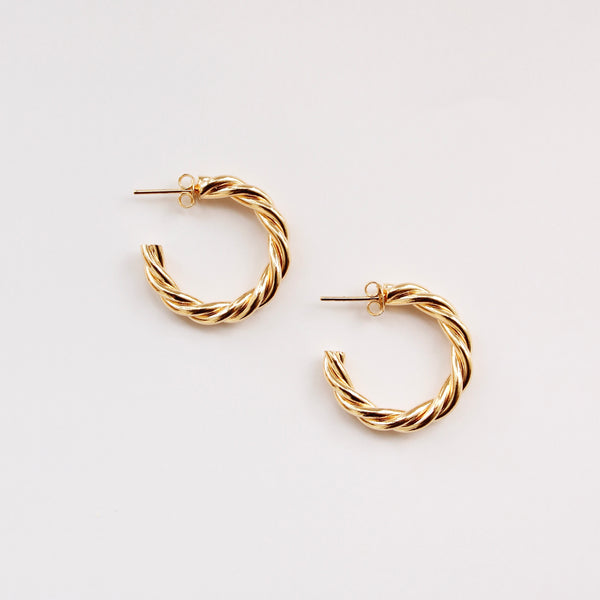 Marrakesh Twisted Hoops Earrings P&K   