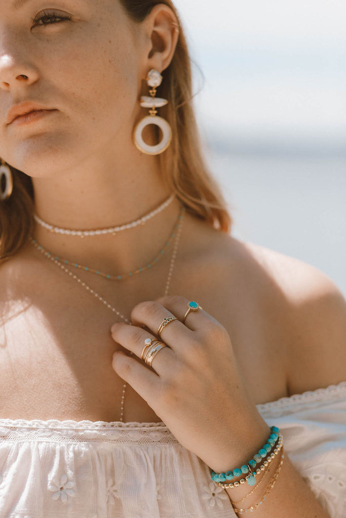 Mini Antiquity Ring | Turquoise Rings Leah Alexandra   