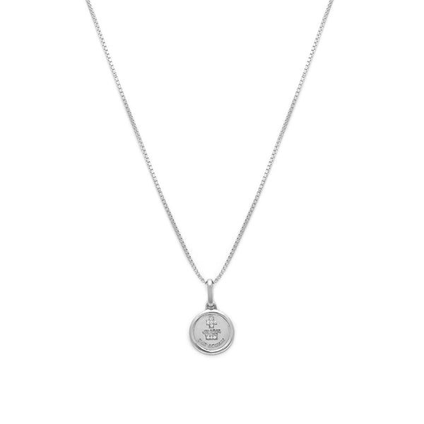 Love Token Necklace Round | Silver Necklaces Leah Alexandra   