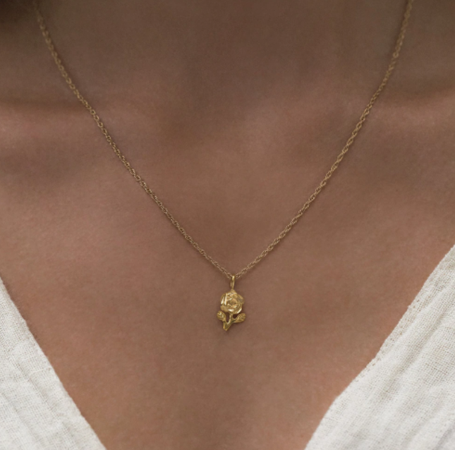 Rose Necklace Necklaces Leah Alexandra   