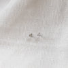 Triple Bezel Stud Earrings P&K Silver/White  