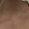 Tiny Cross Necklace Necklaces Leah Alexandra   