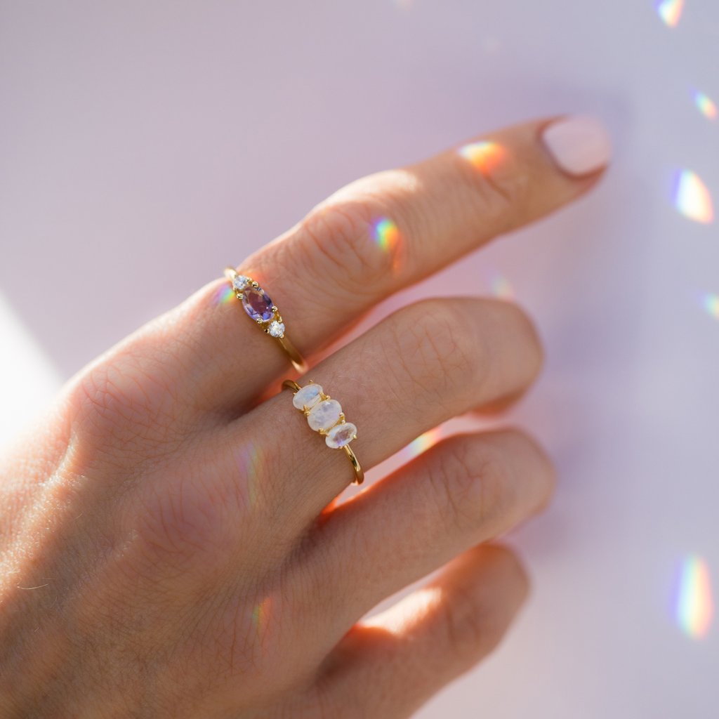 Bijou Ring | Moonstone Rings Leah Alexandra   