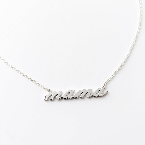 MAMA Necklace Necklaces THATCH Rhodium plated  