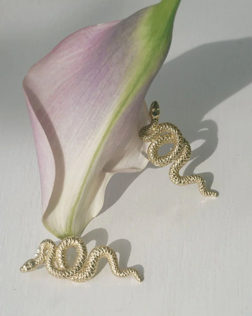 Serpent Earrings Earrings Satomi Studio Large  