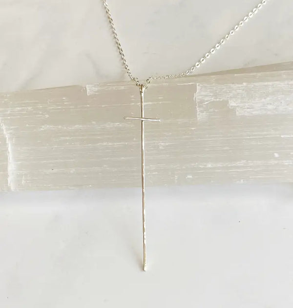 Modern Cross Necklace | Silver Necklaces Bonnie Boardman Jewelry   